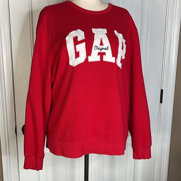 GAP Men's Red Sweatshirt w/ "Original Gap" Patch on front, Size XL - Picture 3 of 9